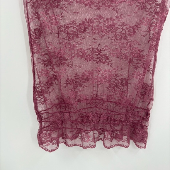 Limited too vintage Y2K pink boho off the shoulder pink lacy blouse size medium - Picture 7 of 16